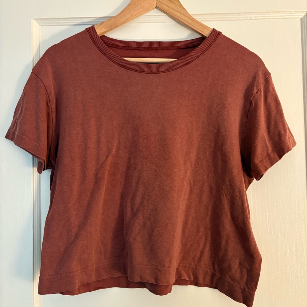 Athleta Short Sleeve Top in Terracotta